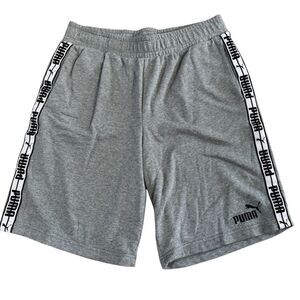 Puma Gray Taped Athletic Workout Shorts Size Large